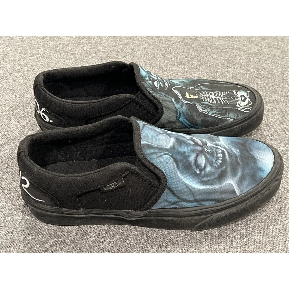Halloween donnie darko vans Slip On Mens shoes Size 6.5 Great Condition